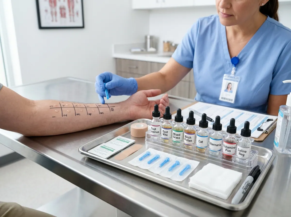 Allergy skin prick testing bay at Dr Akhil Bansal clinic Jaipur